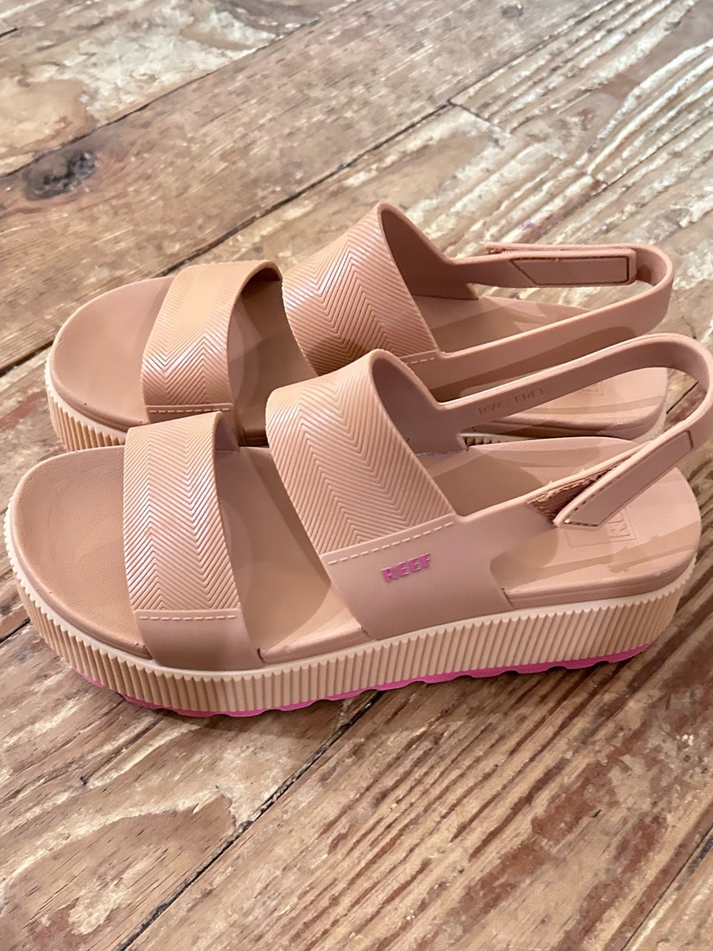 Reef Women’s Blush Pink Platform Slingback Sandals